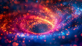 Fototapeta Fototapety przestrzenne i panoramiczne - Abstract tunnel or wormhole galaxy science fantasy concept design, glitter and blurred vision,