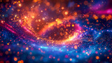 Fototapeta Fototapety przestrzenne i panoramiczne - Abstract tunnel or wormhole galaxy science fantasy concept design, glitter and blurred vision,