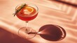 © Oksana Smyshliaeva - Sophisticated Cocktail with Rosemary and Citrus Garnish in Elegant Glass.