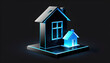 © Udayakumar - real estate symbol icon house. home icon. realtor icon clipart isolated on a black background