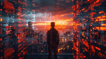 data analysis digital engineer Data encryption program Procurement of data codes Digital script AI future global strategy business created.