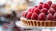Délicieuse tarte chocolat framboise dans une boulangerie » IA générative