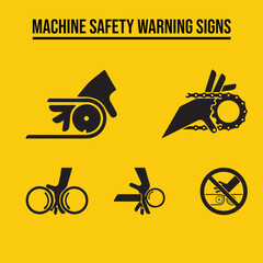 set of warning signs