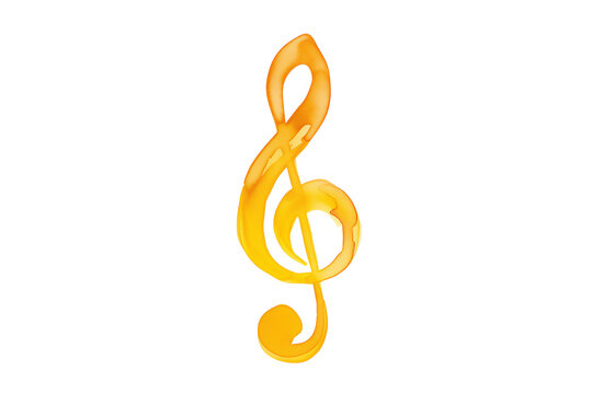music note background isolated on a transparent background showing a colourful watercolour painting 