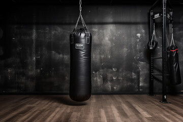 Canvas Print - Boxing club gym for boxers training athletic conceptual Generative AI image