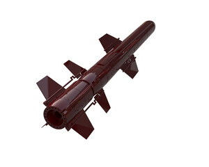 Sticker - Missile isolated on background 3d rendering illustration