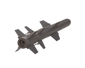 Wall Mural - Missile isolated on background 3d rendering illustration