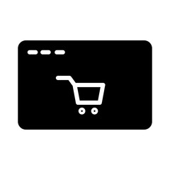 Canvas Print - Browser Buy Cart Glyph Icon