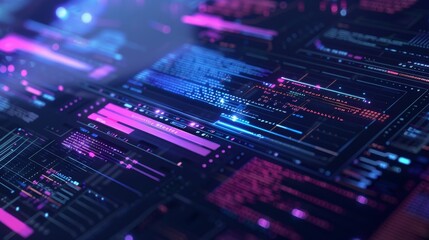 Fototapete - The development of UX, UI, and programming technology.