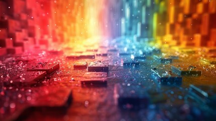 Aufkleber - Multicolored abstract 3D render