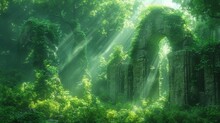 Fantasy Forest Ethereal Creatures Hidden Technology Ancient Ruins