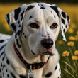 © HappymanPhotography - The Dalmatian dog poses with his whole body in nature