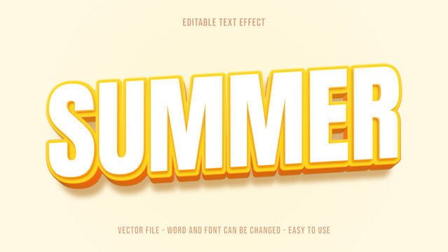 Editable text effect summer mock up, bold text style
