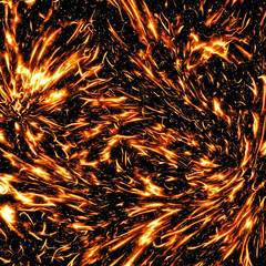 Wall Mural - fire flames in universe