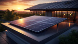 Fototapeta  - New generation energy system, photovoltaic background