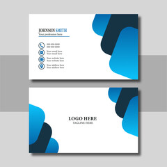 modern business card design . double sided business card design template . blue business card inspiration.