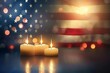 Patriot day vector illustration featuring the american flag Memorial candles And heartfelt text Commemorating the resilience and unity of the nation on september 11