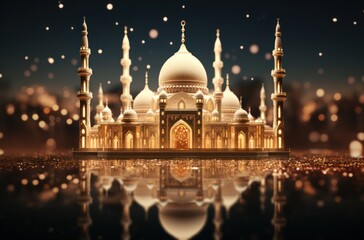 Wall Mural - a glowing mosque that i love