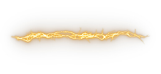 Wall Mural - Power electric spark discharge on transparent backgrounds 3d rendering png