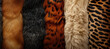 Wild animal skins textured wallpaper