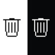 Trash bin icon 8 bit, pixel art  garbage icon  for game  logo.