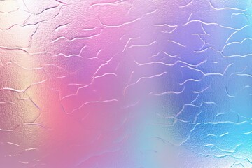 Wall Mural - Rainbow hologram foil texture, light pink and blue iridescent textured surface