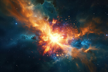 Wall Mural - view of a distant supernova explosion.