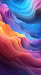 Wall Mural - Vibrant Abstract Wavy Background in Blue and Orange


