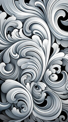 Wall Mural - Abstract Monochrome Swirl Patterns

