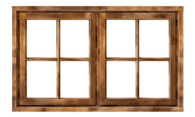 Canvas Print - Wooden window, cut out