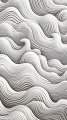 Wall Mural - Abstract Monochrome Wave Pattern Design

