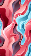 Wall Mural - Abstract Wavy Liquid Pattern in Red and Blue

