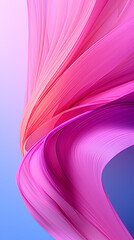 Wall Mural - Abstract Pink and Blue Fabric Waves on Gradient Background

