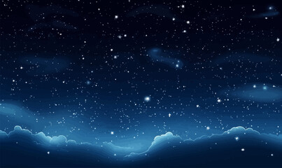 Wall Mural - Starry Sky with Milky Way vector simple 3d smooth isolated illustration
