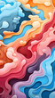 Colorful Abstract Paper Layer Artwork

