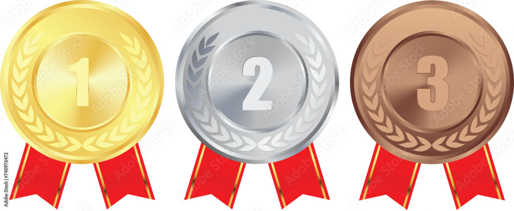 Winner Gold Medal First to third, First, Second, third, Silver medal ...