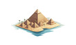 Pyramids of Giza isometric vector flat isolated illustration