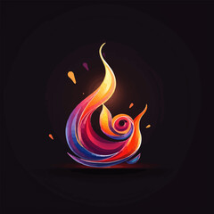 Poster - Fire logo. Vector illustration