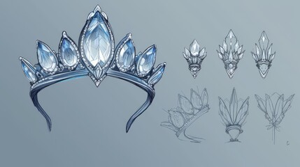 Sticker -  diamond tiara