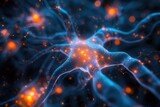 Fototapeta  - nerve cells within the brain's prefrontal cortex engage in intricate patterns of activity as different options are weighed and evaluated. Neural networks integrate sensory information, past experience