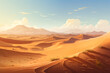 illustration of a sand dune view