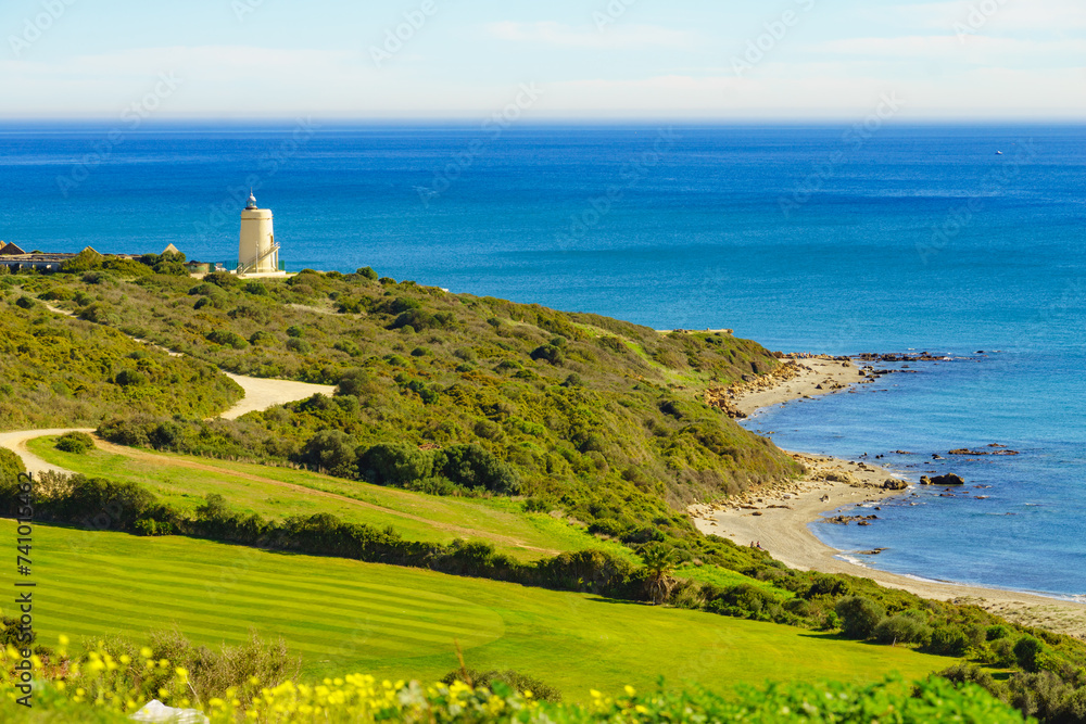 Carbonera lighthouse, Punta Mala, La Alcaidesa, Spain.
