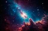 Fototapeta Kosmos - The photo space background with stardust and shining stars