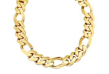 Sticker - Gold chain jewel, on white background