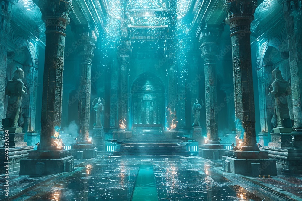 Dive into the depths to behold the mythical lost city of Atlantis, a ...