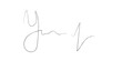 Fake autograph samples. Isolated Vector Handwritten signature