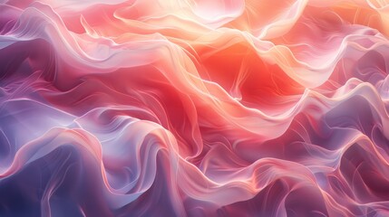 Wall Mural - Abstract background featuring layers of translucent shapes and soft gradients, creating a sense of depth and dimension