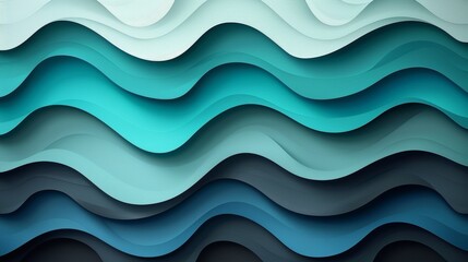Dark matte black and blue abstract 3d wavy smooth background, aesthetic concept design