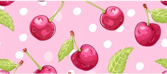 Wall Mural - Versatile ripe cherry berry texture for fabric, paper, and wallpaper design use.