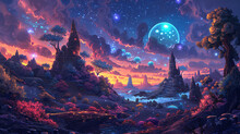 Colorful Surreal Landscapes Infused With Psychedelic Dreams.
